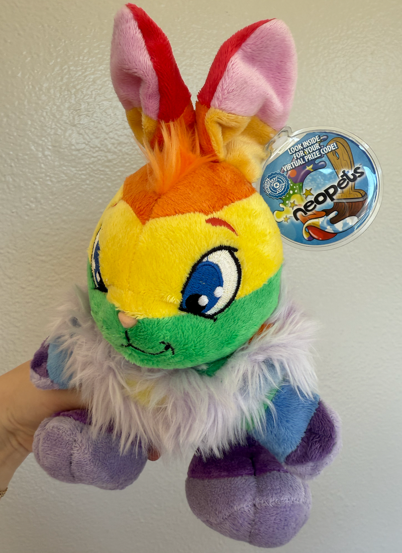 Neopets Rainbow Cybunny Plush w/ Tag