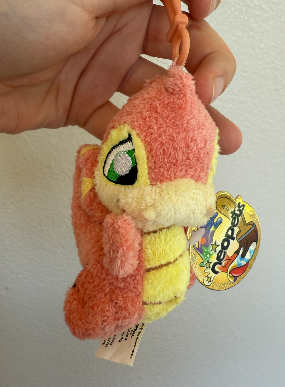Neopets Baby Scorchio Plush Keychain w/ Tag